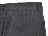 Luigi Bianchi Lubiam Suit 42R Mid Grey Striped 3-button Wool Delfino