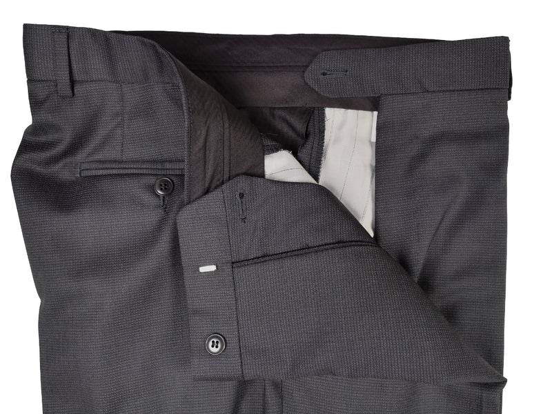 Luigi Bianchi Suit 42R Charcoal Grey Weave 3-button 140's Wool