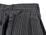 Luigi Bianchi Lubiam Suit 42R Black Variable Striped 3-button Wool Fabio