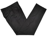Luigi Bianchi Suit 42R Charcoal Brown Chalk Stripes 2-Button Wool/Cashmere Flannel