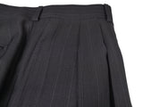 Luigi Bianchi Suit 42R Black Subtle Striped 3-button Wool