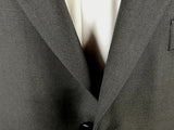 Luigi Bianchi Suit 42R Black Solid 3-button Wool Cerruti