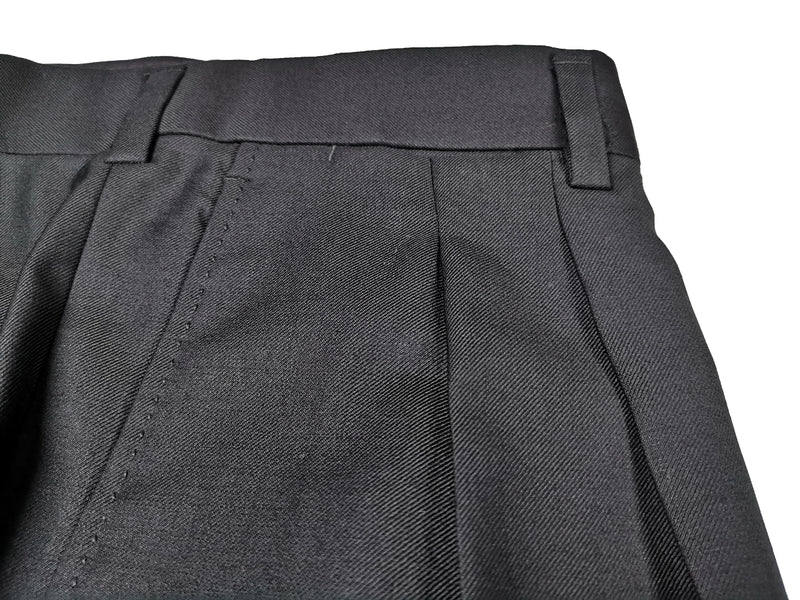 Luigi Bianchi Suit 42R Black Solid 3-button Wool Cerruti