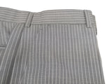 Luigi Bianchi Lubiam Suit 38R Mid Grey Striped 3-Button Wool