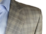 Luigi Bianchi Suit 40R Earthy Grey Plaid 3-Button 150's Wool