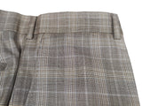 Luigi Bianchi Suit 40R Earthy Grey Plaid 3-Button 150's Wool