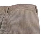 Luigi Bianchi Suit 42R Light Tan Striped 2-button Wool/Cashmere