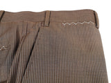 Luigi Bianchi Suit 42R Mid Brown Striped 2-button Wool/Mohair VBC