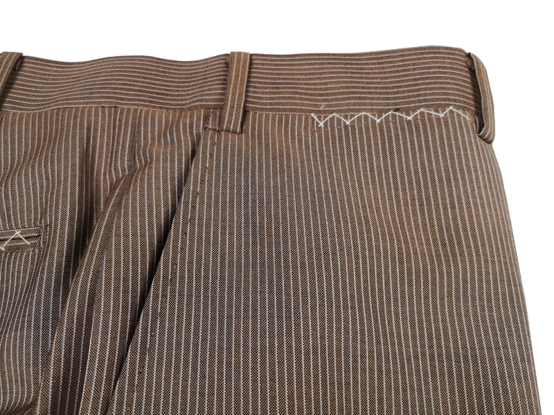 Luigi Bianchi Suit 42R Mid Brown Striped 2-button Wool/Mohair VBC