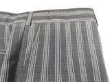 Luigi Bianchi Suit 42R Grey Striped 1-Button Peak Lapel Wool/Mohair