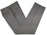 Luigi Bianchi Suit 44R Mid Grey Peach Striped 3-button Wool/Mohair