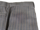 Luigi Bianchi Suit 44R Mid Grey Peach Striped 3-button Wool/Mohair