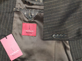 Luigi Bianchi Suit 44R Brown Melange Striped 3-button Wool