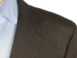 Lubiam Lorenz Nicola Suit 44R Dark Brown Striped 3-button Wool Zegna