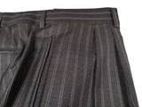 Luigi Bianchi LUBIAM Suit 44R Charcoal Striped Double breasted Wool VBC