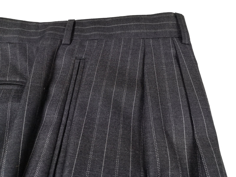 Luigi Bianchi Lubiam Suit 44R Dark Charcoal Multi Stripes 3-button Wool Colombo