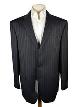 Luigi Bianchi Lubiam Suit 44R Bold Rope Striped 3-button 120's Wool