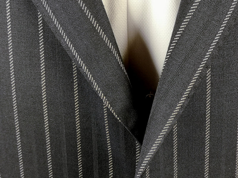 Luigi Bianchi Lubiam Suit 44R Bold Rope Striped 3-button 120's Wool