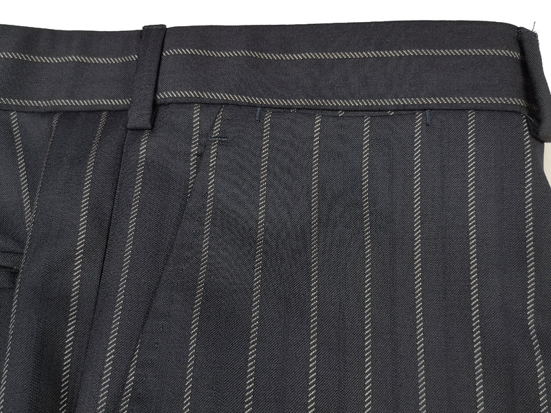 Luigi Bianchi Lubiam Suit 44R Bold Rope Striped 3-button 120's Wool