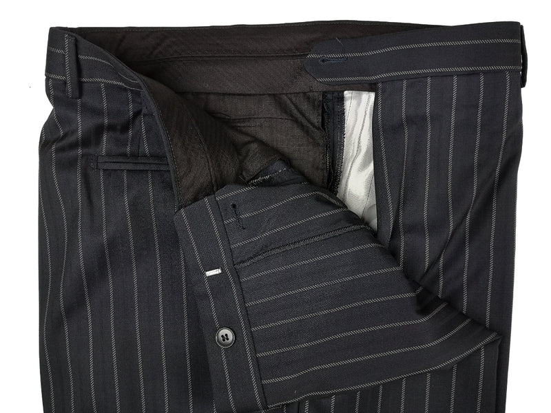 Luigi Bianchi Lubiam Suit 44R Bold Rope Striped 3-button 120's Wool