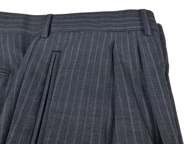 Luigi Bianchi Lubiam Suit 44R Soft Mid Blue Stripes 3-button Wool Reda