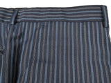 Luigi Bianchi Suit 44R Navy Bold Variable Striped 3-button 120's Wool