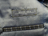 Luigi Bianchi Suit 44R Navy Royal Blue Stripes 3-button 140's Wool