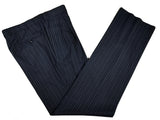 Luigi Bianchi Suit 44R Navy Royal Blue Stripes 3-button 140's Wool