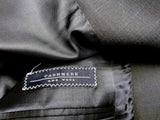 Luigi Bianchi Lubiam Suit 48L Navy blue Glen Plaid 3-button Wool/Cashmere