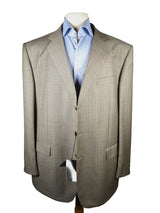 Luigi Bianchi Giorgio Andreani Suit 50R Light Beige Striped 3-Button 110's Wool