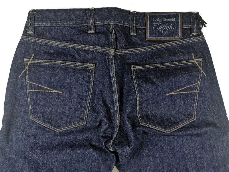 Luigi Bianchi Jeans 32 Dark Denim Blue Straight fit Cotton