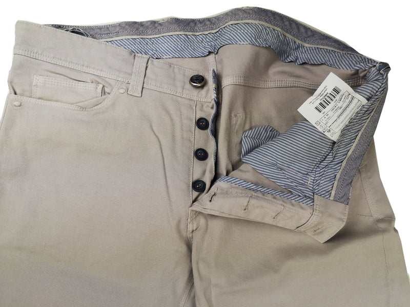 Luigi Bianchi Jeans 36 Stone Beige Straight fit Cotton