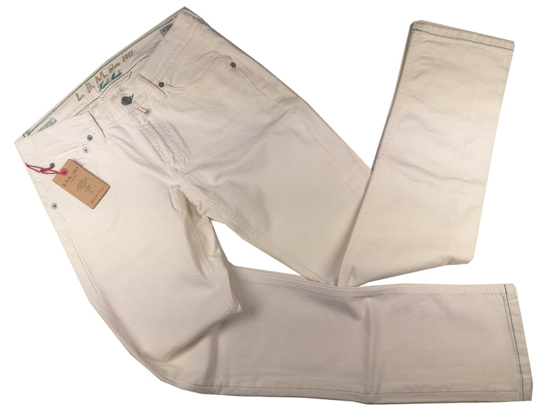 LBM 1911 Jeans 32 White Denim Straight fit Cotton/Lycra
