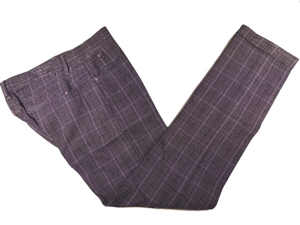 LBM 1911 Jeans 35/36 Purple Plaid Straight fit Cotton Blend