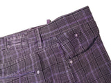LBM 1911 Jeans 35/36 Purple Plaid Straight fit Cotton Blend