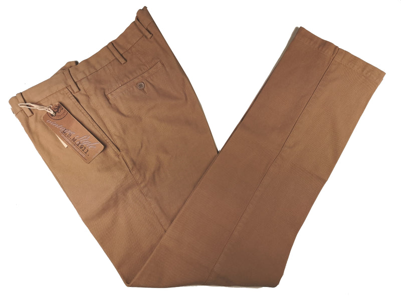 LBM 1911 Trousers 34 Tan Flat front Straight Leg Cotton