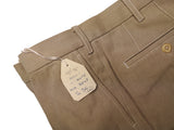 LBM 1911 Trousers 36 Beige Flat front Full Leg Brushed Cotton