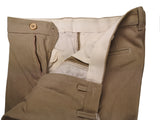 LBM 1911 Trousers 36 Beige Flat front Full Leg Brushed Cotton