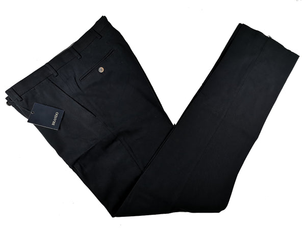 LBM 1911 Brando Trousers 31/32 Black Flat front Tapered Leg Cotton Twill