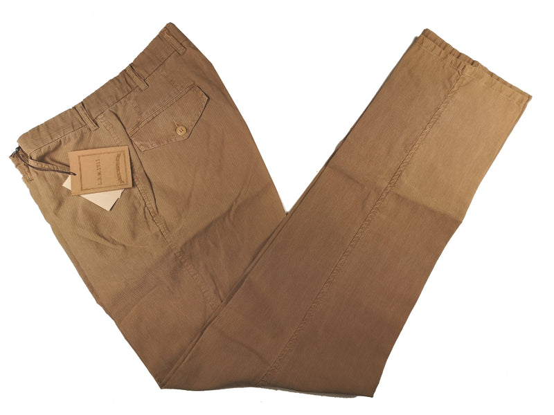 LBM 1911 Trousers 31/32 Washed Tan Flat front Tapered Leg Cotton