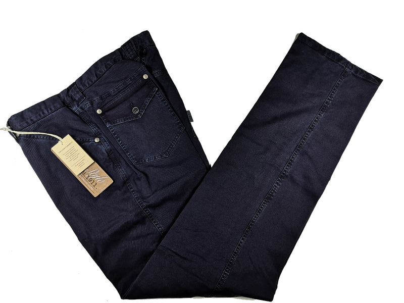 LBM 1911 Trousers 34 Navy blue Flat front Straight fit Cotton