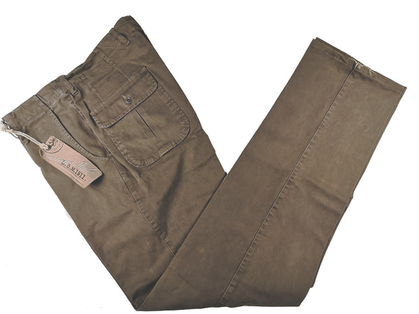 LBM 1911 Trousers 35/36 Faded brown Flat front Straight fit Cotton Stretch