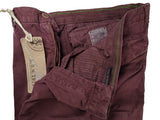 LBM 1911 Trousers 35/36 Faded burgundy Flat front Straight fit Cotton Stretch