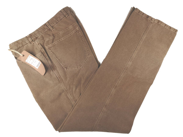 LBM 1911 Jeans 35/36 Washed Tan Full leg Cotton Moleskin