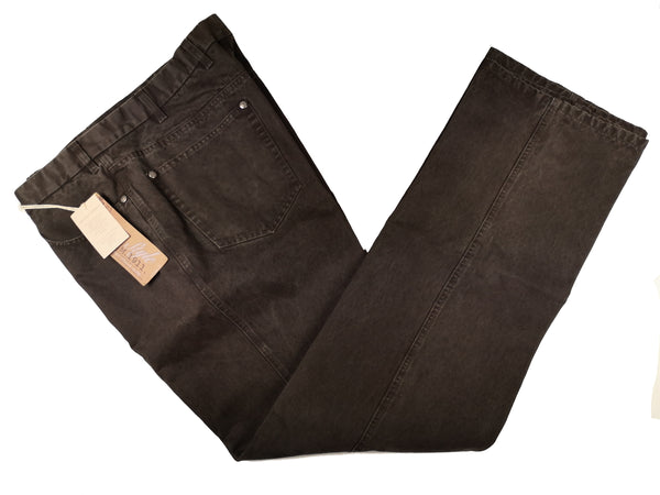 LBM 1911 Jeans 36/37 Washed Brown Full leg Cotton Canvas