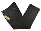 LBM 1911 Trousers 35/36 Charcoal Grey Micro Check Flat front Full Leg Cotton blend