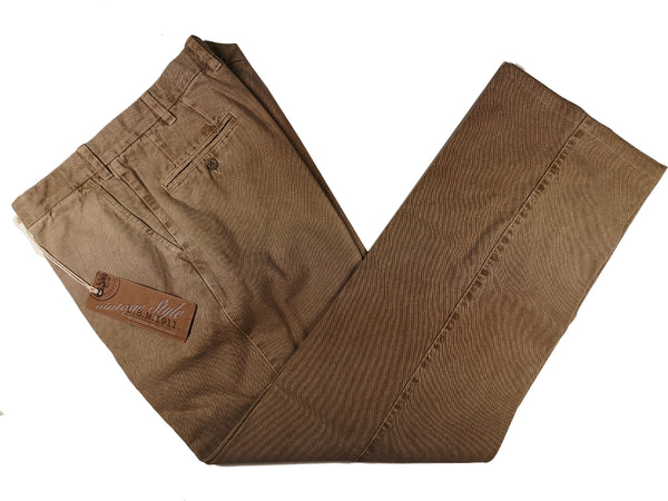 LBM 1911 Trousers 33/34 Washed Tan Pleated front Full Leg Cotton Canvas