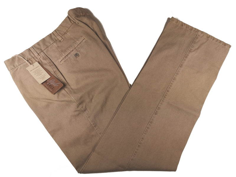 LBM 1911 Trousers 35 Washed Beige Pleated front Full Leg Cotton Micro Cord