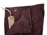 LBM 1911 Trousers 36/37 Washed Burgundy Flat front Full Leg Cotton Stretch
