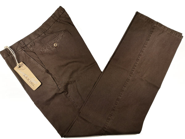 LBM 1911 Trousers 35/36 Washed Brown Flat front Full Leg Cotton